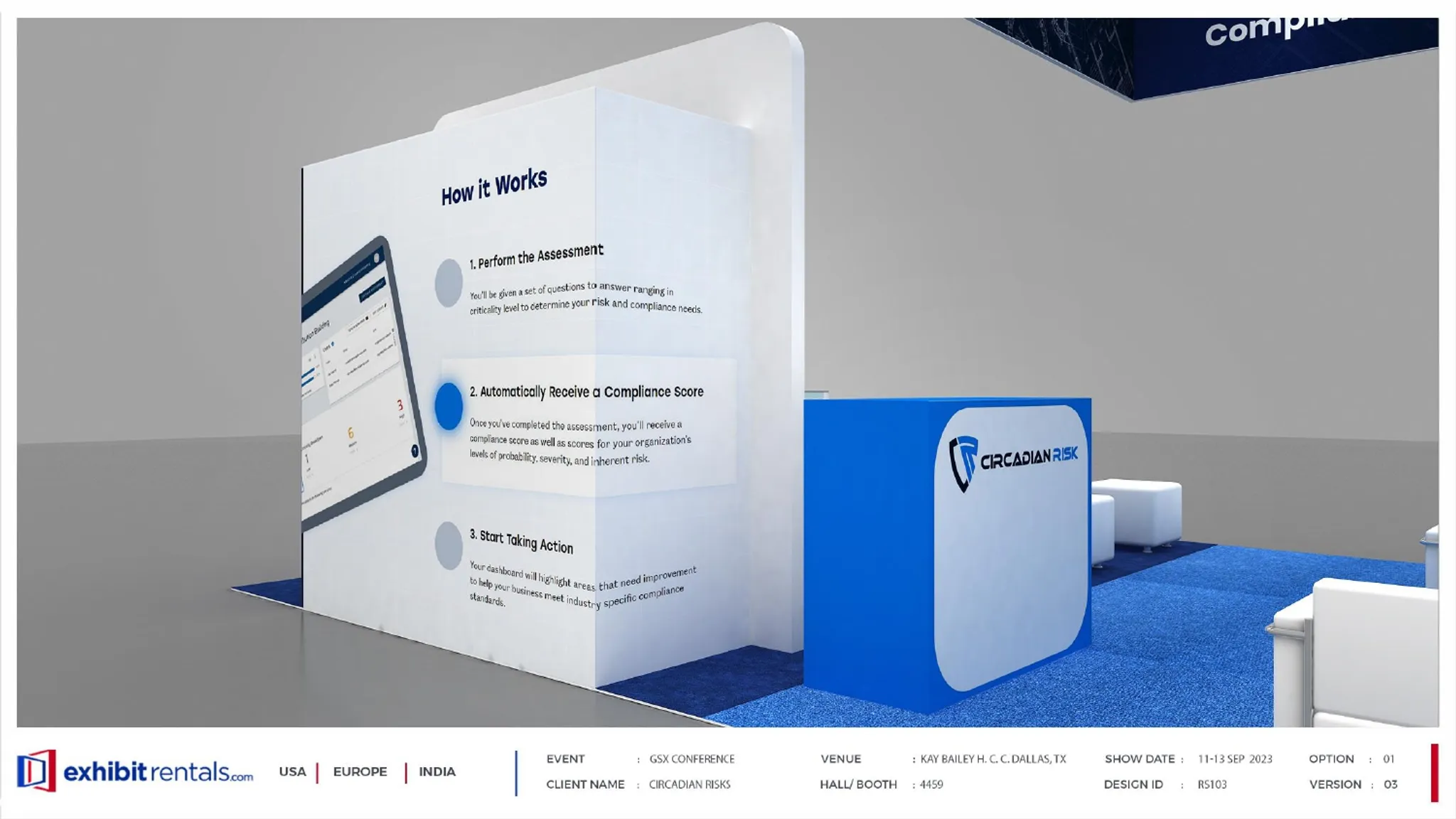 20x40 Île booth design by Exhibit-Rentals
